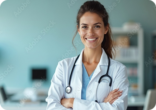 Ärztin im Operationssaal nutzt Alarmmanagement System für Patientensicherheit